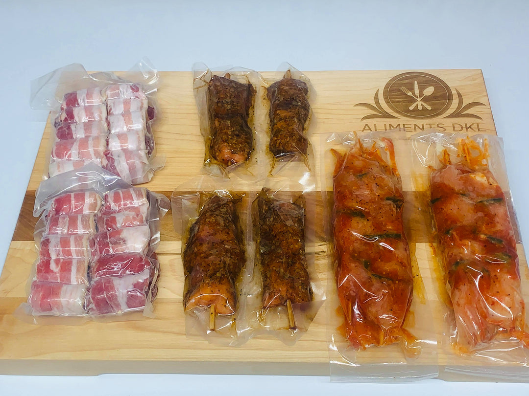Trio of skewers