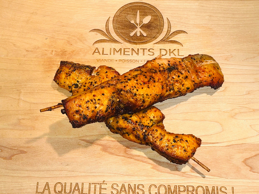 Brochettes de saumon aux 3 poivres