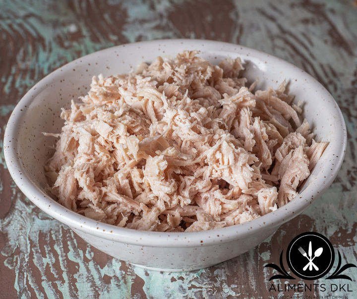 Shredded Quebec chicken (cooked)