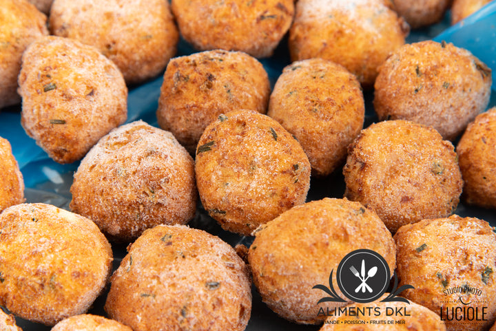 Acras de crevettes nordiques et ciboulette