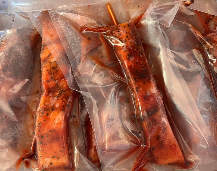 Brochettes de saumon aux 3 poivres