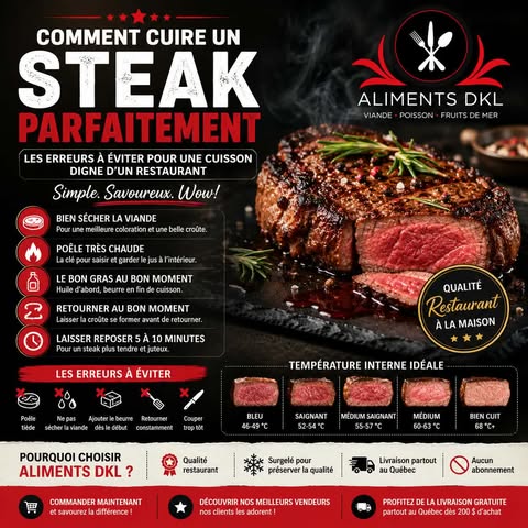 Erreurs à éviter pour cuire un steak parfaitement et obtenir une cuisson digne d'un restaurant.