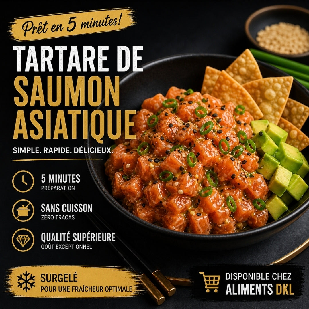 🥢 Tartare de saumon asiatique prêt en 5 minutes