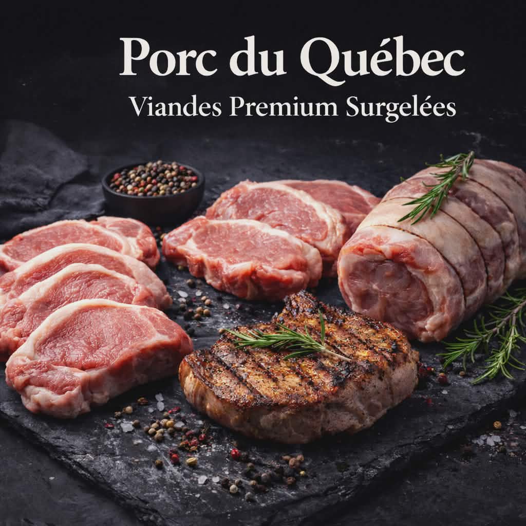 Viande de porc du Québec surgelée premium – coupes de porc qualité supérieure – livraison partout au Québec – Aliments DKL