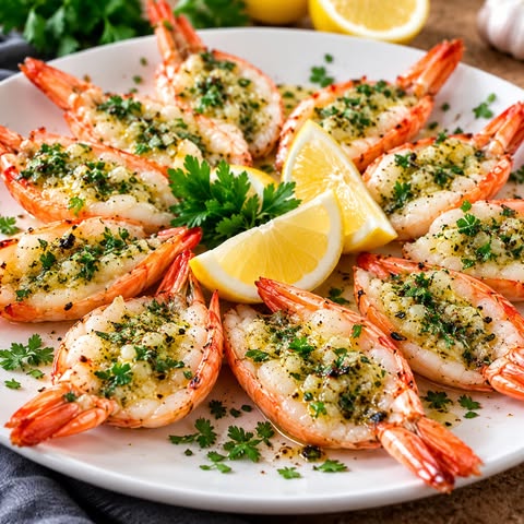 Crevettes papillon surgelées préparées aux herbes et au citron – Aliments DKL.