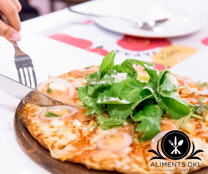Pizza saumon fumée