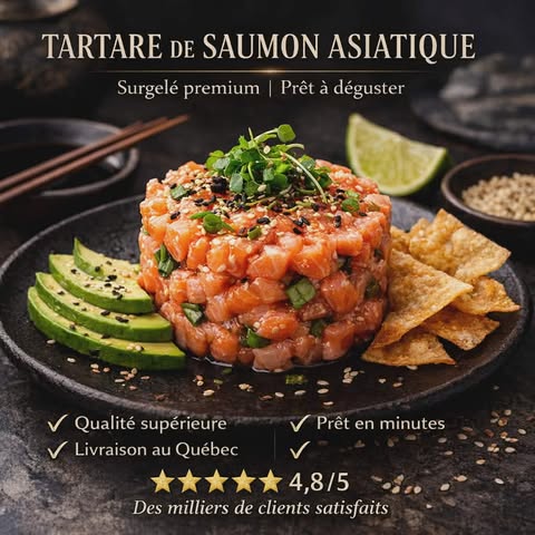 Tartare de saumon asiatique premium