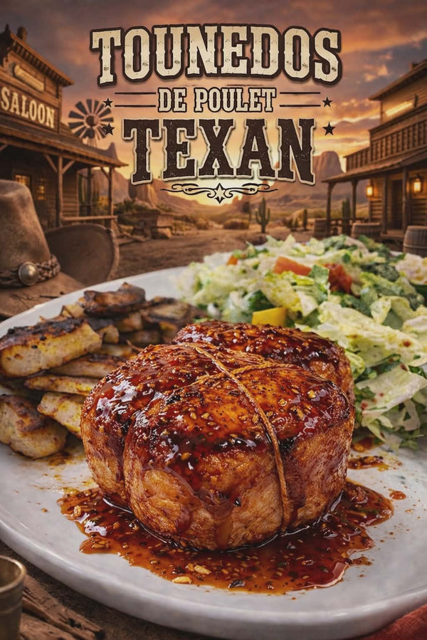 Tournedos de poulet Texan enrobé de bacon | Livraison partout au Québec | Aliments DKL