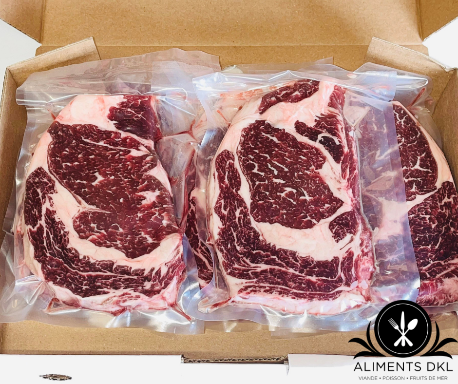 Faux-filet 1855 Black Angus, steak épais juteux avec persillage élevé