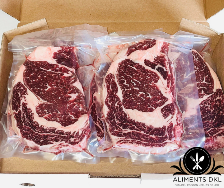 Faux-filet 1855 Black Angus, steak épais juteux avec persillage élevé