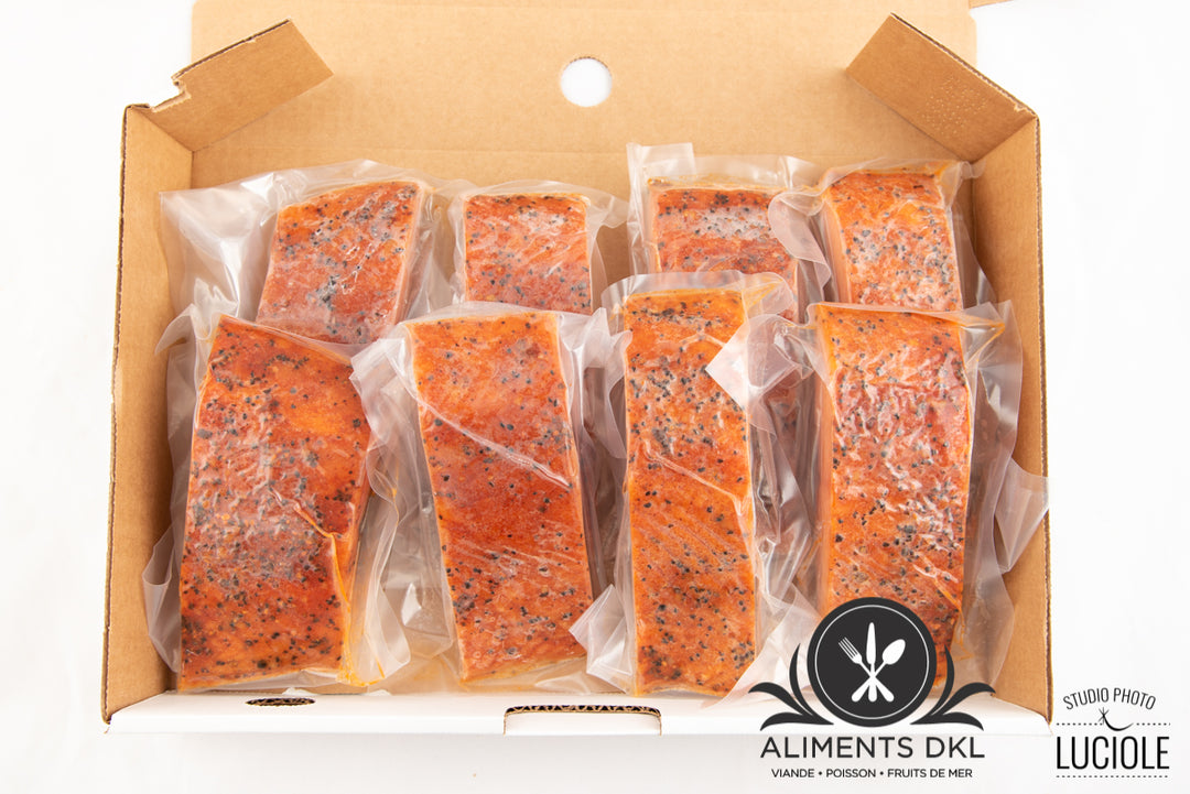 Smoked salmon pastrami