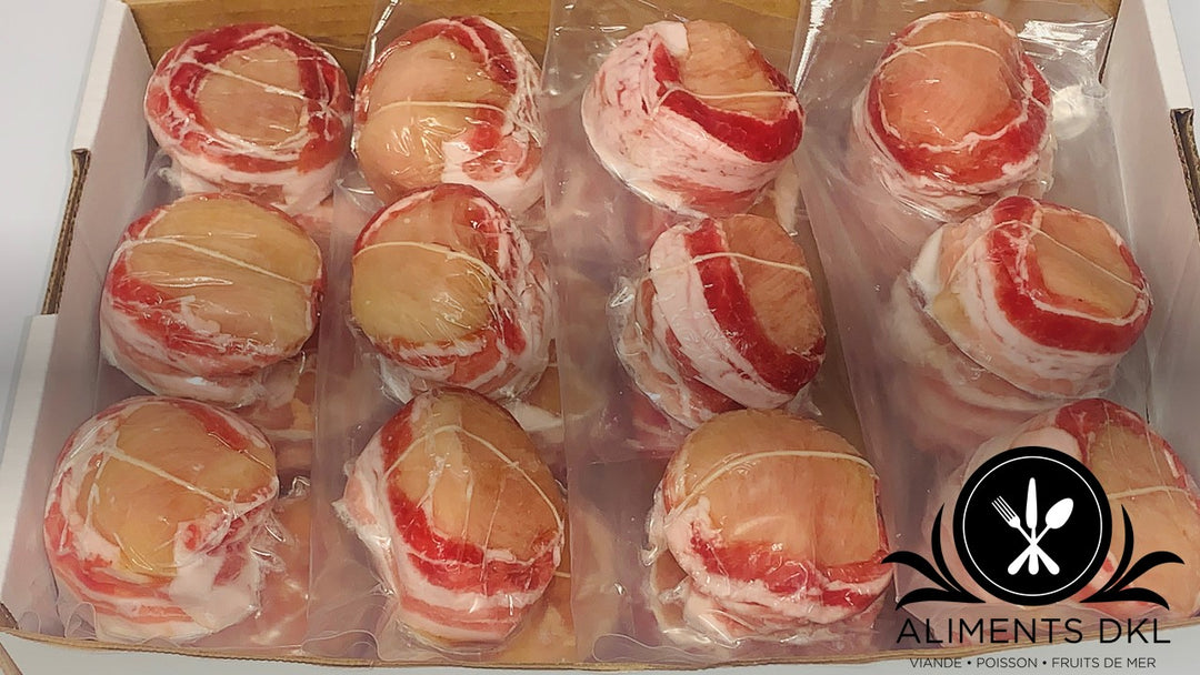 Tournedos de poulet nature avec bacon