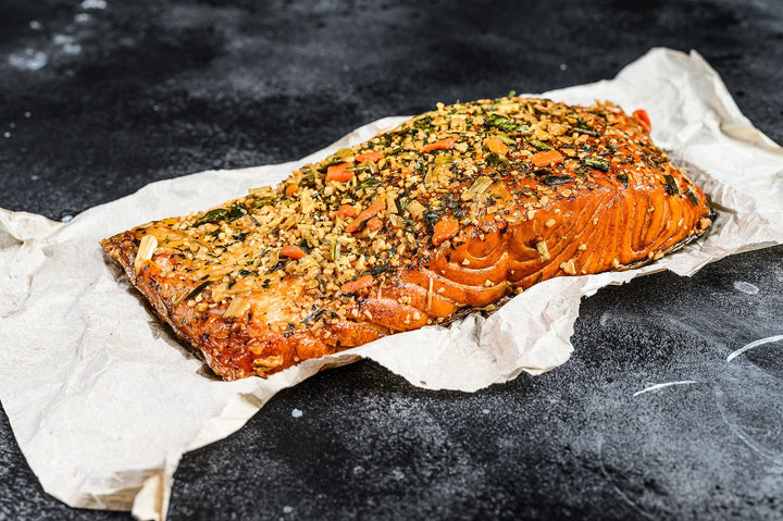 Smoked salmon pastrami