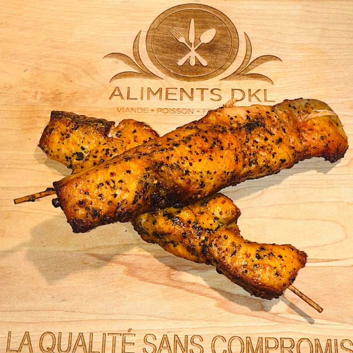 Brochettes de saumon aux 3 poivres