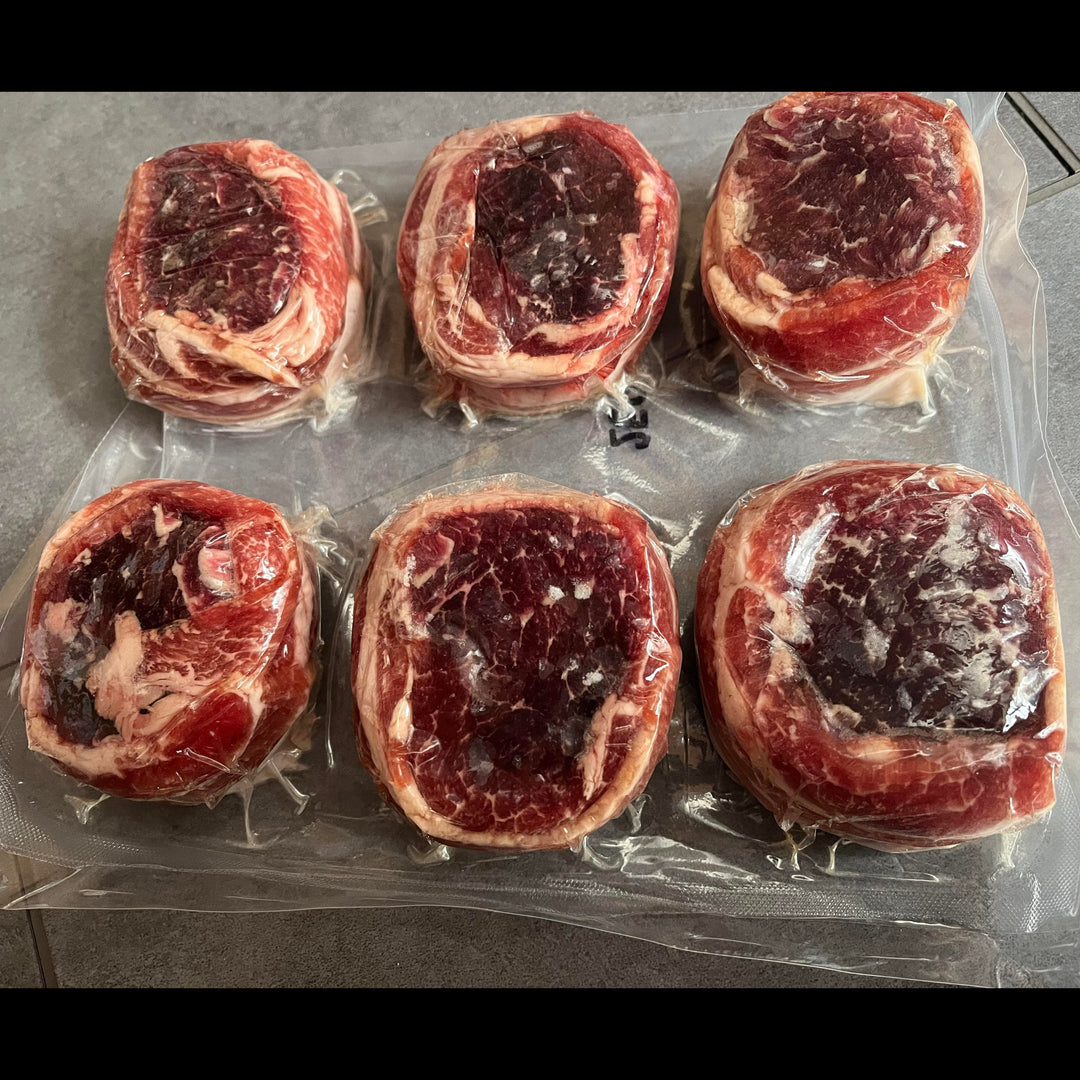 Tournedos de filet mignon et bacon de 6 oz pour cuisson au BBQ ou à la poêle
